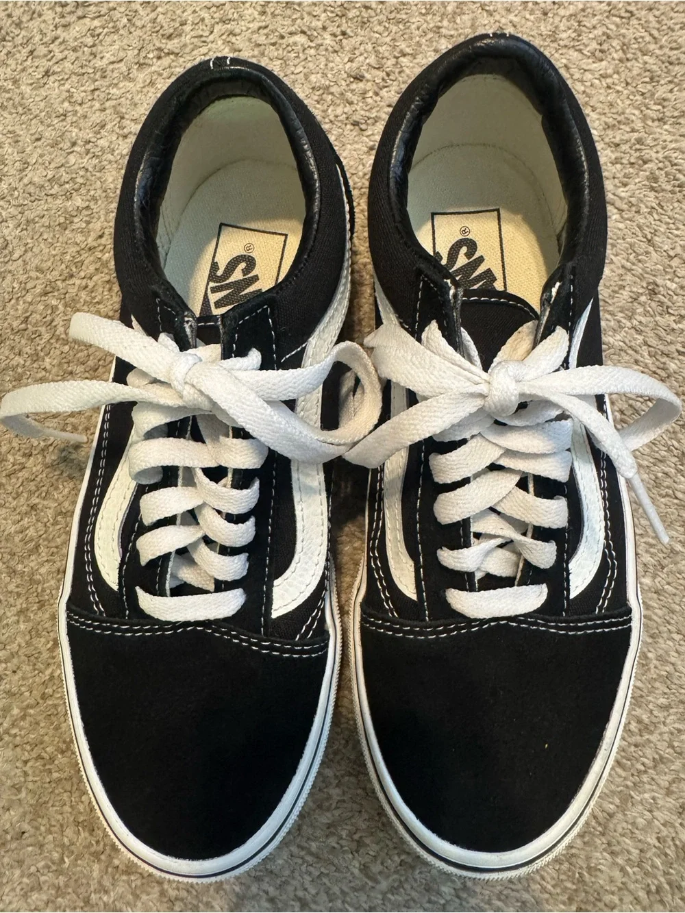 Vans Black & White Old Skool Low-Top Sneakers